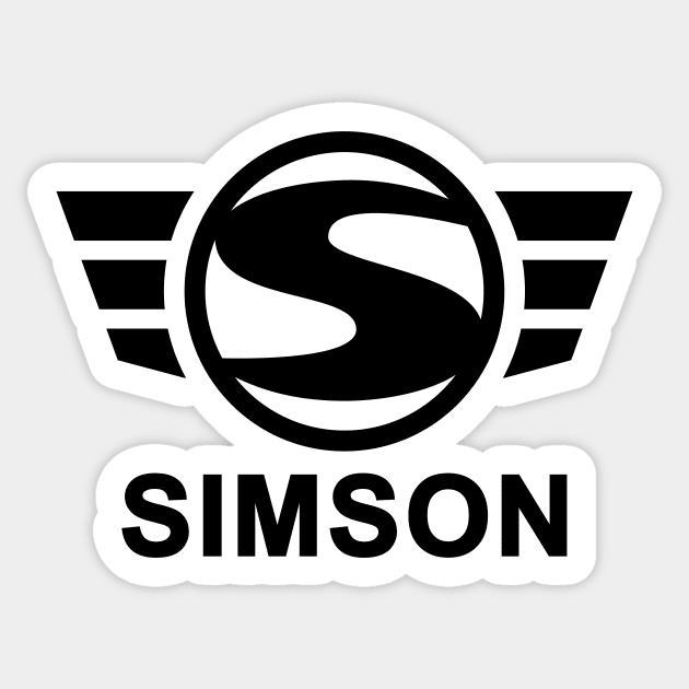 Simson logo (black) Sticker by GetThatCar